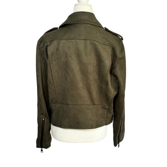 Banana Republic Vegan Suede Moto Jacket - Petite Large - Picture 5 of 5